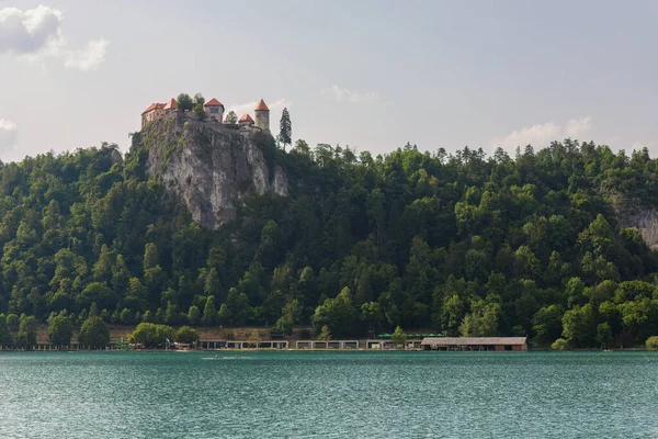 Vista Dal Lago Bled Nelle Alpi Slovene — Foto Stock