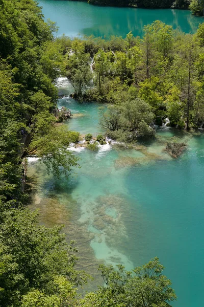Turkoois Meer Nationaal Park Plitvice Kroatië — Stockfoto