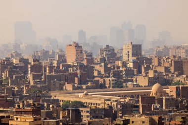 Kahire şehir merkezinin çatı manzarası - Mısır.