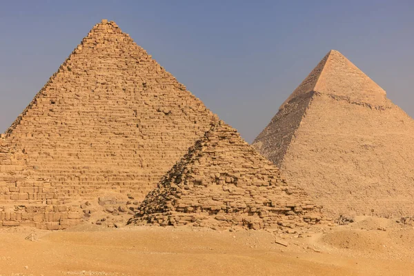 Pyramiden Von Gizeh Bei Kairo Ägypten — Stockfoto