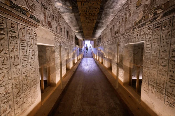Подробности Вандализма Королей Луксоре Египет — стоковое фото