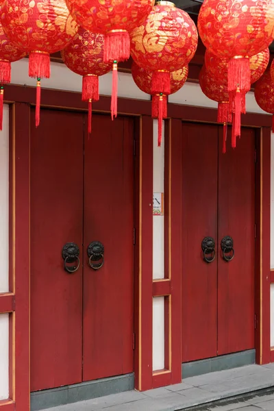 Kaninchendekoration Zum Chinesischen Neujahr 2023 Eingang Des Buddha Toothe Reliquientempels — Stockfoto
