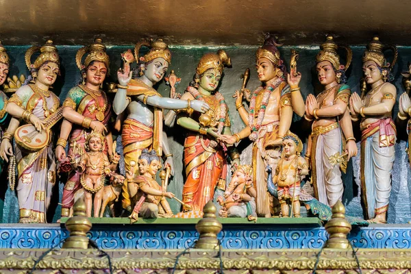 stock image Colourful sculpture in Sri Thendayuthapani Temple - Singapore.