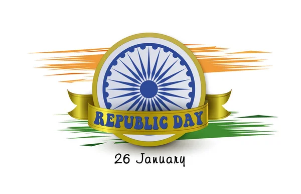 Január Boldog Köztársaság Napját India Ünnepe — Stock Vector