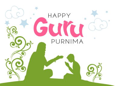 Guru Purnima 'nın Onur Günü için yaratıcı vektör illüstrasyonu.