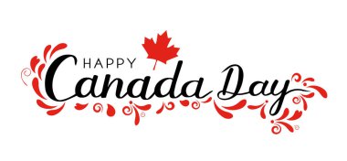 Kanada günü Vektör el yazması harfleri izole etti