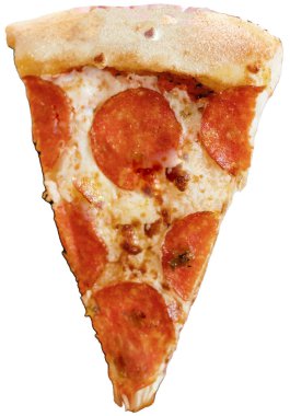 Bir dilim pizza, domatesli pizza.