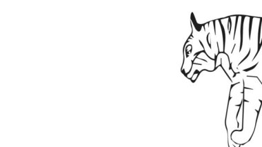 Bir zebranın vektör çizimi