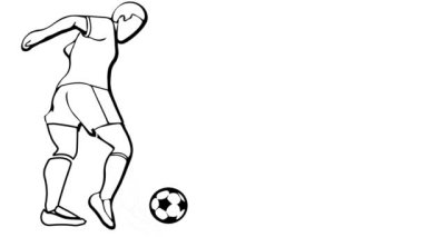 futbol oyuncusu üniformalı, top, vektör