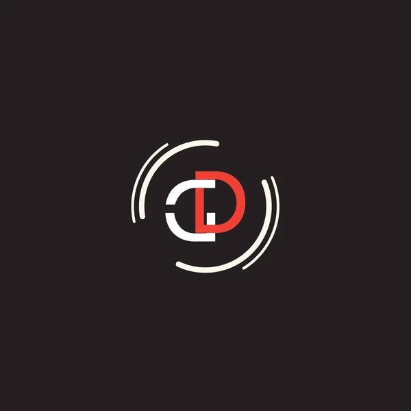 Simple Clean Modern Style Letras Iniciales Logo Vector — Archivo Imágenes Vectoriales