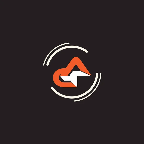 Simple Clean Modern Style Logo Awal Vektor - Stok Vektor