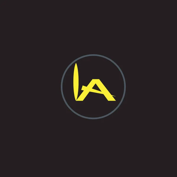 Stile Semplice Lettere Iniziali Logo Vettoriale — Vettoriale Stock