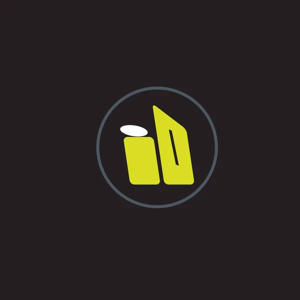 Simple Style Αρχικό Λογότυπο Γράμματα Διάνυσμα — Διανυσματικό Αρχείο