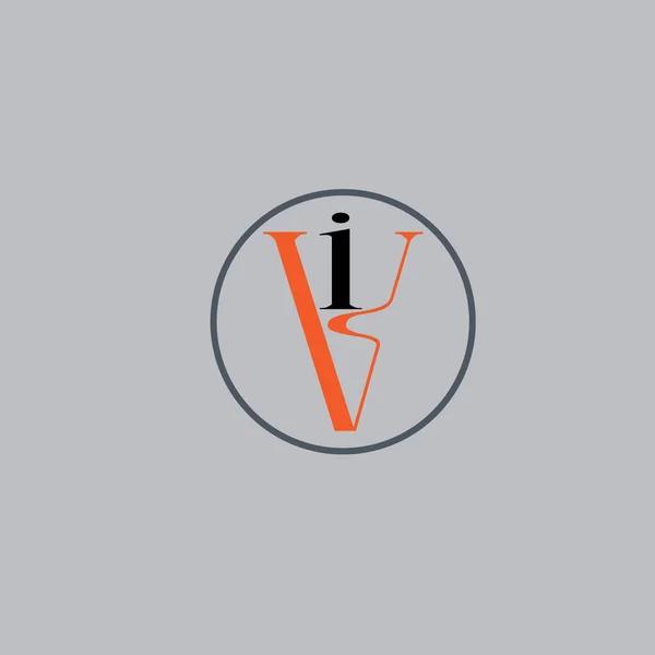 Lettere Iniziali Stile Semplice Logo Vettoriale — Vettoriale Stock
