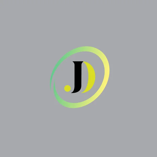 Logo Iniziale Simple Style Lettere Vettoriali — Vettoriale Stock