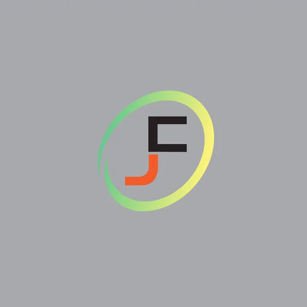 Enkel Stil Initiala Bokstäver Logotyp Vektor — Stock vektor