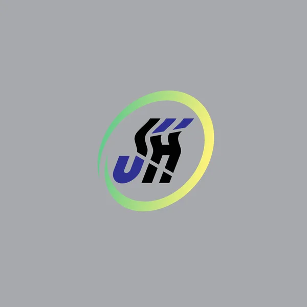 Logo Iniziale Simple Style Lettere Vettoriali — Vettoriale Stock