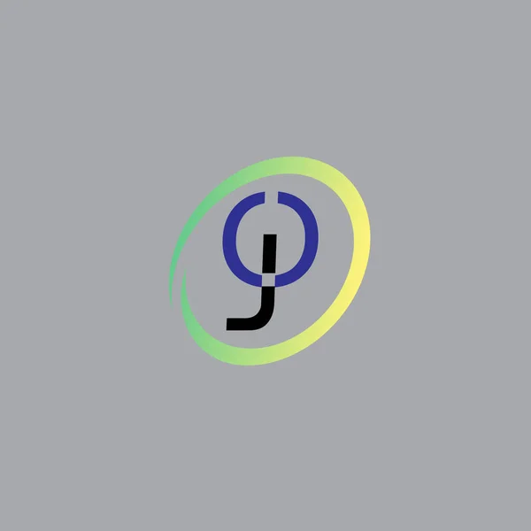 Semplice Stile Lettere Iniziali Logo Vettoriale — Vettoriale Stock