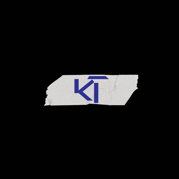 Ktシンプルスタイルの文字のロゴベクトル — ストックベクタ