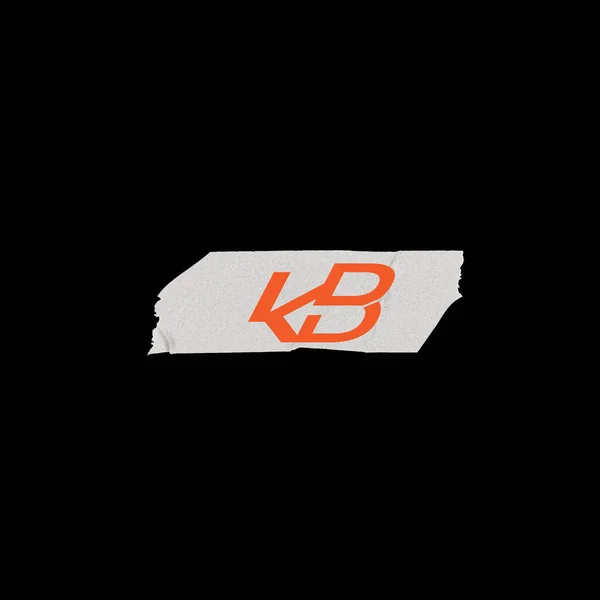 Kbシンプルなスタイルの文字のロゴベクトル — ストックベクタ