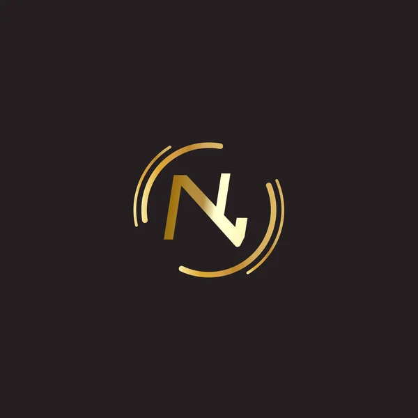Simple Clean Gold Kleur Letters Logo Vector — Stockvector