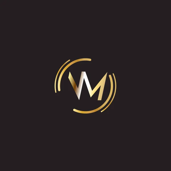 Прості Чисті Золоті Літери Логотип Вектор — стоковий вектор