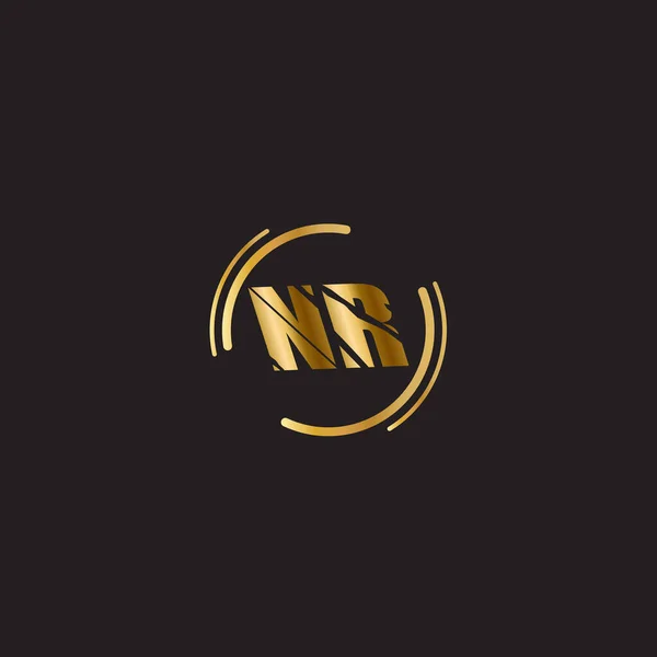 Einfache Saubere Goldfarbe Buchstaben Logo Vektor — Stockvektor