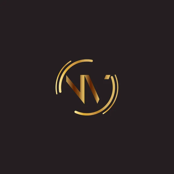 Простий Чистий Золотий Колір Листи Логотип Вектор — стоковий вектор