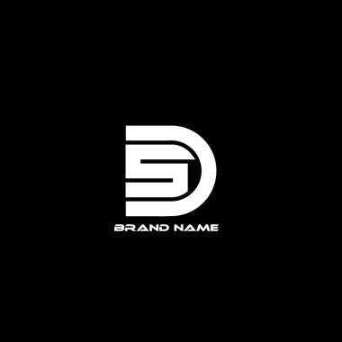 S harfi logo tasarım vektör şablonu