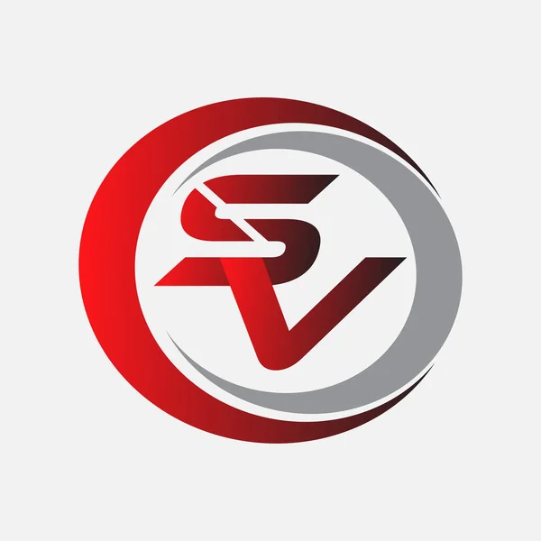 Logotipo Letra Con Círculo Rojo Negro Ilustración Vectorial — Archivo Imágenes Vectoriales