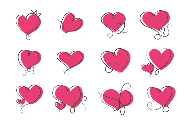 赤いハートの愛のサイン永遠にレーザーカット ロマンチックで結婚式のシンボル バレンタインデーのフラット要素 ストックベクター