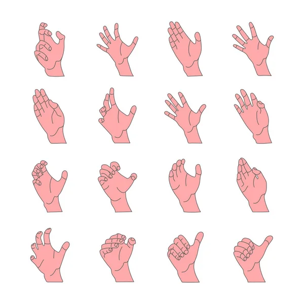 Ανθρώπινο Χέρι Χειρονομίες Που Ελάχιστη Εικονογράφηση Γραμμή Τέχνης Εντάξει Αντίχειρας — Διανυσματικό Αρχείο