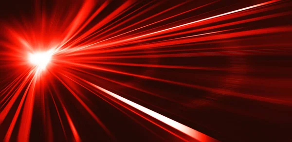 Червоний Лазер Стріляє Вулицями Швидкого Збільшення Швидкості Розмивання Руху Абстрактний — стокове фото