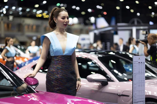 Bangkok Thailand Maart 2023 Pritty Sales Lady Auto Promoten Bangkok — Stockfoto
