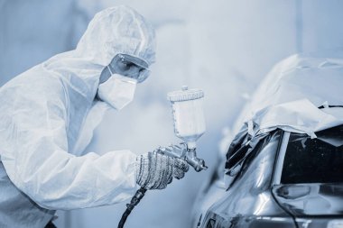 Otomobil boyama yüksek detaylı profesyonel boya Garaj otomobil rengi tamir atölyesi renk tonu.