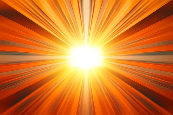 Sun Flare Fényes Nagy Teljesítményű Sebesség Elmosódás Zoom Hatás Elvont — Stock Fotó