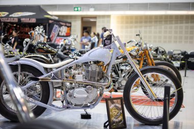 Harley Davidson Özel Yapım Yarışma ve Sergi Helikopteri Motosiklet Festivali, Norveç bisiklet festivali 2023. 20 Mayıs 2023, Chiang Mai, THAILAND.