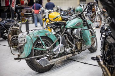 Harley Davidson Özel Yapım Yarışma ve Sergi Helikopteri Motosiklet Festivali, Norveç bisiklet festivali 2023. 20 Mayıs 2023, Chiang Mai, THAILAND.