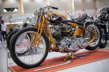 Harley Davidson Özel Yapım Yarışma ve Sergi Helikopteri Motosiklet Festivali, Norveç bisiklet festivali 2023. 20 Mayıs 2023, Chiang Mai, THAILAND.