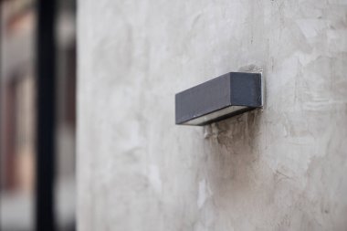 Açık hava lamba kutusu aşağı ışık duvar monte modern tasarım ofis binası için beton duvar