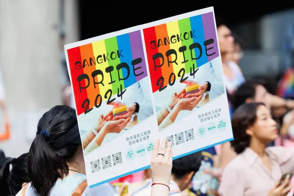 stock image Bangkok Pride Festival 2024 Parade of LGBTQIAN people at Siam Center MBK in concept Celebration Of Love Pride Month, 1 June 2024, Bangkok, Thailand.