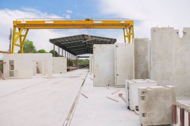 Güçlendirilmiş beton yapılar Endüstri İmalat Fabrikası.