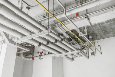 Su boru sistemi, drenaj borusu sistemi, su borusu inşaat mühendisliği altyapısı..