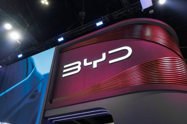 BYD Company Limited veya BYD Auto China EV otomobil standı Tayland Motor ExPO 'da. 26 Mart 2025, Bangkok, Tayland