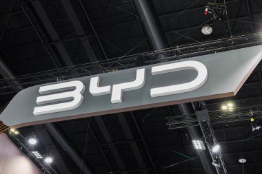 BYD Company Limited veya BYD Auto China EV otomobil standı Tayland Motor ExPO 'da. 26 Mart 2025, Bangkok, Tayland
