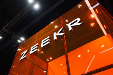 Zeekr Smart Technology Motors EV otomobil markası Tayland Motor ExPO 'daki Geely Auto standında. 26 Mart 2025, Bangkok, Tayland