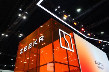 Zeekr Smart Technology Motors EV otomobil markası Tayland Motor ExPO 'daki Geely Auto standında. 26 Mart 2025, Bangkok, Tayland