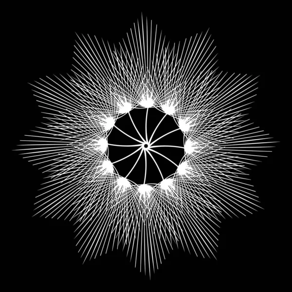 Soyut çiçek, güneş. Taslak çizimi. Dekorasyon için, hikaye için.