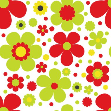 Çiçeksel renksiz desen İskandinav bahar-yaz tarzında.