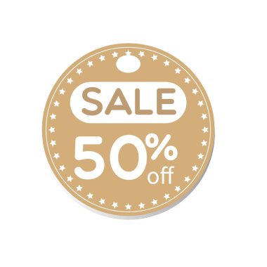 Alışveriş etiketleri, kağıt etiketleri% 50 indirimde.